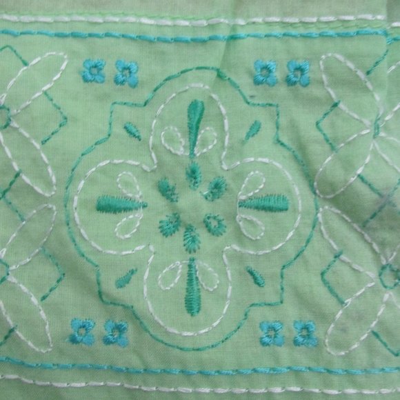 GEORGE WOMEN'S SIZE 10 SKIRT LIME GREEN W/ TURQUOISE EMBROIDERY FEMININE NWT - Picture 7 of 11